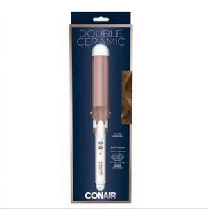 New Conair Double Ceramic Curling Iron 1 1/2" Barrel